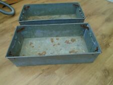 Used, TWO VINTAGE GALVANISED METAL TOOL BOX TRAY STORAGE UPCYCLING GARDEN POTS PLATER for sale  NORTHAMPTON