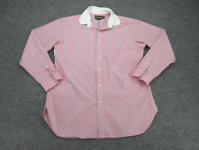 Usado, Camisa de rugby masculina Ralph Lauren 15,5 listrada rosa manga longa botão para cima 15,5 32 33 comprar usado  Enviando para Brazil