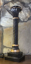 Used, Bronze Gold Large 18”H Pillar Candle Holder Ribbed Concrete 5 lb Sturdy 5.5”W for sale  Shipping to South Africa