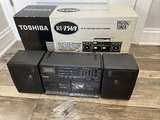 Toshiba AM/FM RT-7569 Boombox Altavoces Extraíbles Cable de Alimentación Caja Original, usado segunda mano  Embacar hacia Argentina