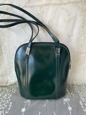 CRISTIAN Italian Leather Jewel Tone Hunter Green Shoulder Bag AS IS for sale  Shipping to South Africa