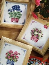 Gardener’s Delight Pots Of Flowers Cross stitch Design chart, used for sale  Shipping to South Africa