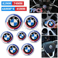 7PCS Original For BMW 50th Anniversary Emblem Centre Caps Badges 82/74mm 68/45mm for sale  Shipping to South Africa