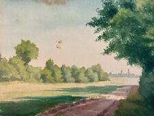 Watercolor landscape painting d'occasion  Expédié en Belgium