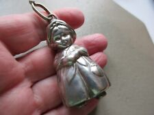 Used, ANTIQUE VINTAGE SILVER PLATED EPNS PRIAUR BABY DOLL RATTLE RINGING PENDANT FOB for sale  Shipping to South Africa