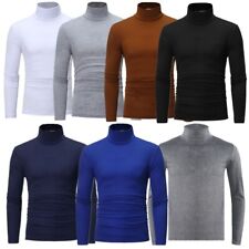 Mens Turtleneck Pullover Long Sleeve Jumper Top Warm Casual Slim Fit T-Shirt for sale  Shipping to South Africa