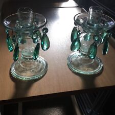 Antique glass candlesticks for sale  BLAIRGOWRIE