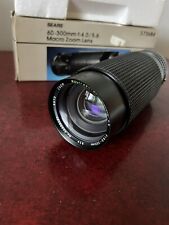 Sears Macro Zoom 60-300mm f/4.0-5.6 Lens with Caps, used for sale  Shipping to South Africa