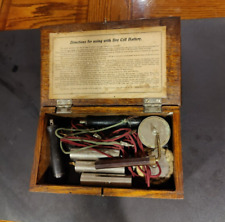 Dispositivo de choque eléctrico antiguo médico charlatán victoriano hermoso roble - máquina segunda mano  Embacar hacia Argentina