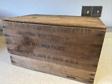 OLD VINTAGE WOODEN SOUTH AFRICAN RAISINS BOX FARM CRATE BUSHELL, used for sale  Shipping to South Africa