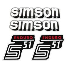 Zestaw naklejek do Simson S51 S50 S70 Enduro S51E czerwono-biały czarny koc boczny, używany na sprzedaż  Wysyłka do Poland