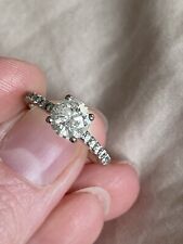 18ct White Gold 1 Carat Diamond Solitaire Engagement Ring Plus Diamond Shoulders for sale  Shipping to South Africa