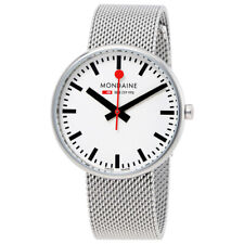 Mondaine Mini Giant 35mm relógio de quartzo feminino mostrador branco aço A763.30362.11SBM comprar usado  Enviando para Brazil