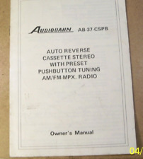 Combinación de radio/casete manual de instrucciones de funcionamiento Audiobahn AB-37-CSPB, usado segunda mano  Embacar hacia Argentina
