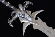 S1702 WOW LICH KING DEATH KNIGHTS FROSTMOURNE ARTHAS SWORD W/ 3D WALL PLAQUE 47", used for sale  Shipping to South Africa