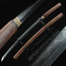 Espada de batalha japonesa samurai Katana afiada lâmina de aço Damasco tang completa ninja comprar usado  Enviando para Brazil