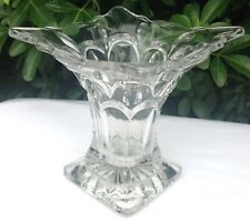 BELLA & mozzafiato pesanti cristallino fabbrica di vetro vaso divaricati COLONNA 6" usato  Spedire a Italy