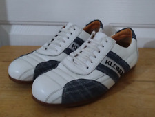 mens grey leather shoes for sale  BILSTON