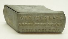 GEM ICE SHAVE / North Bro's MFC. Co. / Philadelphia / Vintage Metal Shaver 6.25", used for sale  Shipping to Canada