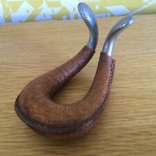 Vintage Leather & Metal Tobacco Pipe Holder for sale  WHITCHURCH