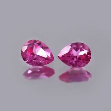 AAA Natural Flawless Ceylon Pink Sapphire Loose Pear Gemstone Cut Pair 4x3 MM for sale  Shipping to South Africa