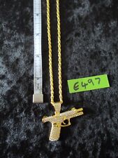 Gun necklace gold for sale  CREDITON