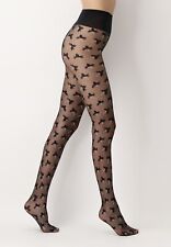 New Women's OROBLU Primroses Black Lace Sheer Tights 20 Size M , used for sale  Shipping to South Africa