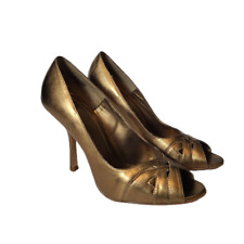 Salto bomba formal metálico bronze dourado Baker - Tamanho 9,5 comprar usado  Enviando para Brazil