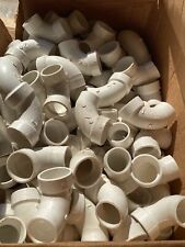 90+ White 1-1/2” Charlotte #302  PVC DWV 1/4” Bent Street Elbow SPG x Hub for sale  Shipping to South Africa