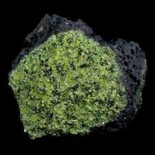 Minerales de cristal de peridoto esmeralda natural XL 3,5" en roca volcánica Gila, Arizona segunda mano  Embacar hacia Argentina