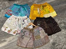 Atacado 5 peças shorts de viagem casual indiano boho patchwork rayon hippie cigano comprar usado  Enviando para Brazil