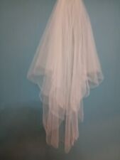 Wedding veil ivory 2 tier elbow length veil & comb slide scattered crystals v205 for sale  Shipping to South Africa