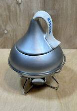 Hershey's Kiss Silver Candy Chocolate Dessert Fondue Ceramic Warmer Pot, used for sale  Shipping to South Africa