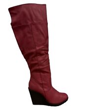 Usado, Damen Schuhe Stiefel Boots Overknee-Stiefel Keilstiefel bpc rot NEU Größe 39 40 comprar usado  Enviando para Brazil