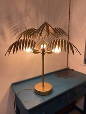 Lámpara de mesa dorada de 3 bombillas palmera con hojas extraíbles bombillas no incluidas segunda mano  Embacar hacia Mexico