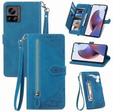 Usado, Capa suporte carteira cartão couro magnético azul Motorola Moto G, 5G 2022 comprar usado  Enviando para Brazil