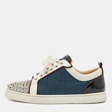 Christian Louboutin Multicolor Leather and Mesh Louis Junior Spikes Sneakers for sale  Shipping to South Africa