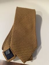 Gravata Charles Tyrwhitt Grenadine masculina dourada tecido italiano feita à mão seda sem etiqueta comprar usado  Enviando para Brazil