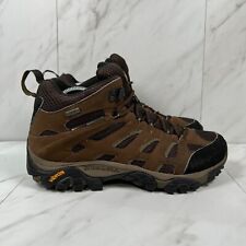 Merrell Moab Mid Mens Size 9 XCR Dark Earth Brown Gore-Tex Athletic Hiking Boots for sale  Shipping to South Africa