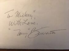 Tony bennett autographed for sale  Palmerton