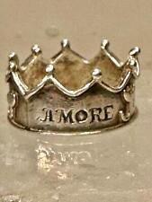 Amore Passione Musica ring crown love music band size 6.25 sterling silver women, used for sale  Shipping to South Africa