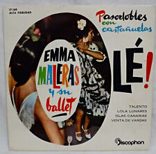 EMMA MALERAS Y Su Ballet - Ole Pasodobles Con Castanuelas .. 1961 Spanis45rpm Ep segunda mano  Embacar hacia Argentina