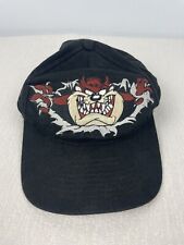 Gorra a presión Taz bordada negra 1995 Warner Bros. Looney Toons segunda mano  Embacar hacia Argentina