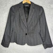 Blazer feminino basco tamanho 10 cinza manga longa trabalho jaqueta formal. comprar usado  Enviando para Brazil
