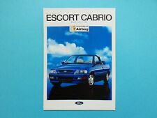 Prospekt / Katalog / Brochure Ford Escort Cabrio CLX und XR3i - 08/93 comprar usado  Enviando para Brazil