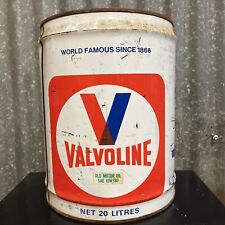 Tambor de lata de aceite de motor VALVOLINE vintage de 20 litros segunda mano  Embacar hacia Argentina