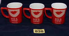Used, Nescafe Rise & Shine Mugs. x 3 VGC Breakfast CHEEKY Mug for sale  Shipping to South Africa