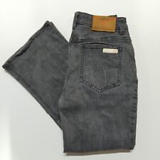 Jeans Calvin Klein cinza escuro lavagem perna reta ajuste fino mistura de algodão W26 x L34, usado comprar usado  Enviando para Brazil