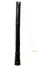 Flauta de bambú vertical japonesa vintage Shakuhachi de una sola pieza negra lacuada 49 cm segunda mano  Embacar hacia Argentina