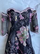 Tonner TYLER GOWORTH 2007 LACE & ROSES SYDNEY FAO NEGRO 16” Doll OUTFIT GOWN segunda mano  Embacar hacia Mexico